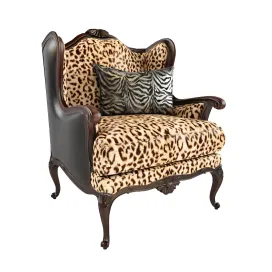 Leopard leather chair